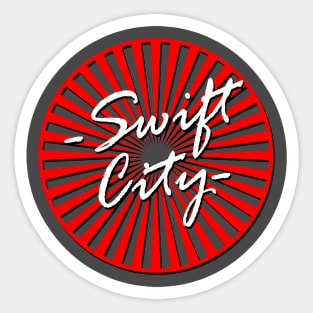 Swift City Shadow Text Target 3 Sticker